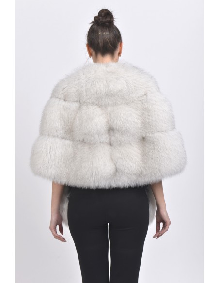 White fox jacket back side